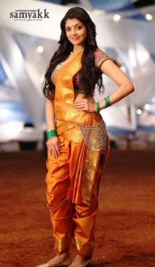 Maharashtra style saree draping