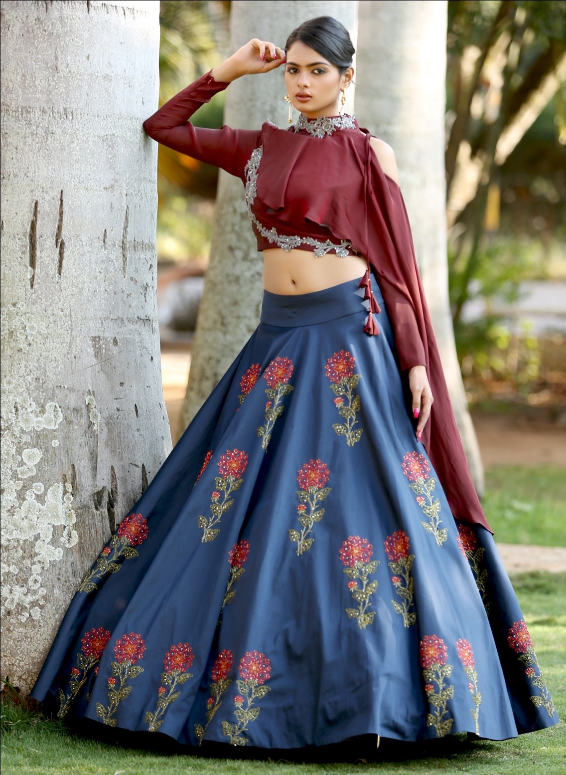Latest Crap top lehenga launch to check out this season… Trend Spot from Samyakk