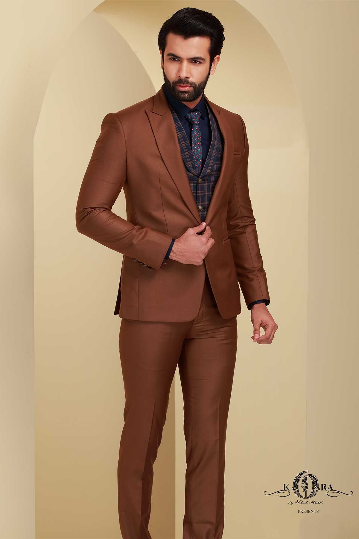 Classic Suits Brown for men