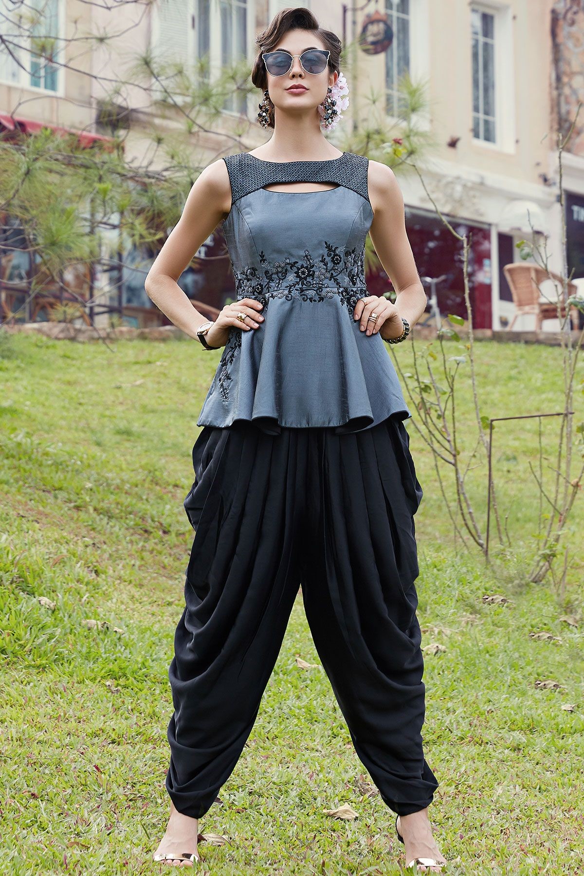 Embroidered Silk Designer Salwar Suit for Girls