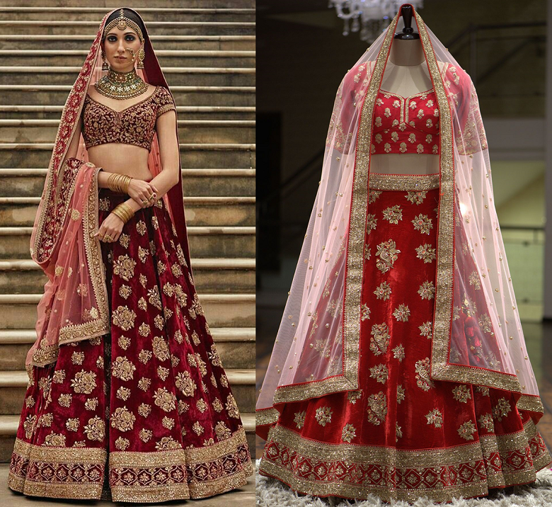 Sabyasachi Zardosi Embroidered Bridal Lehenga