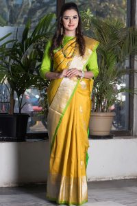 Jonquil Yellow Uppada Silk Zari woven Sarees - Akshaya Tritiya special