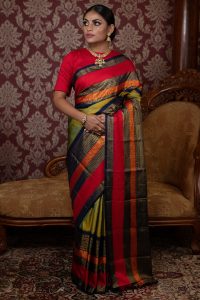 Bless THE LAKSHMI IN YOU WITH TRADITIONAL SILK SAREE DRAPE