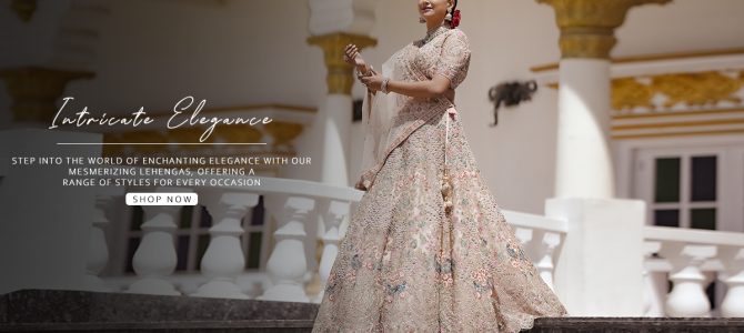 Change your fashion game with a graceful crop top lehenga!