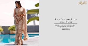 Madhumitha H in Samyakk Net Saree