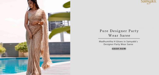 Madhumitha H in Samyakk Net Saree