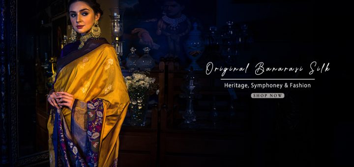 Vintage  traditional style butter silk Banarasi’s silk saree main image 1