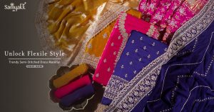 Semi-Stitched Dress Material