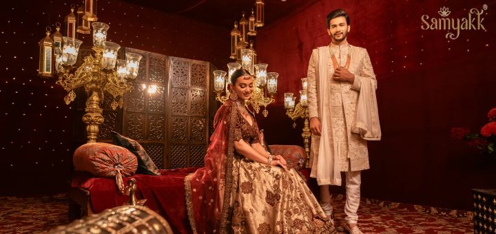 sachin and babi light blue dress Ring Ceremony Indian Engagement Photography Poses