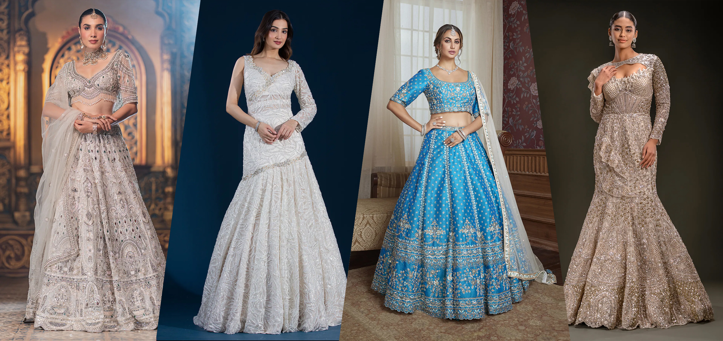 Engagement Outfit Guide 2026: Gown vs. Lehenga? - Samyakk: Sarees |  Sherwani | Salwar Suits | Kurti | Lehenga | Gowns